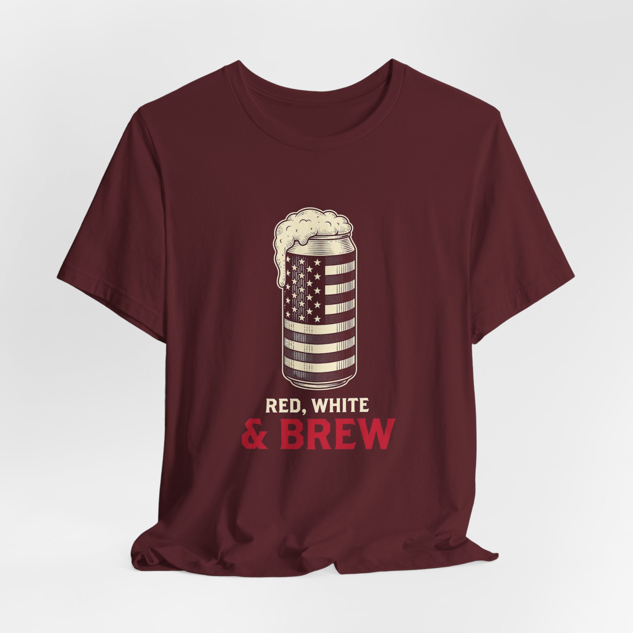 Red White and Brew T-Shirt | Funny 4th of July Beer Tee | Patriotic Drinking Gift | Craft Beer Lover Shirt