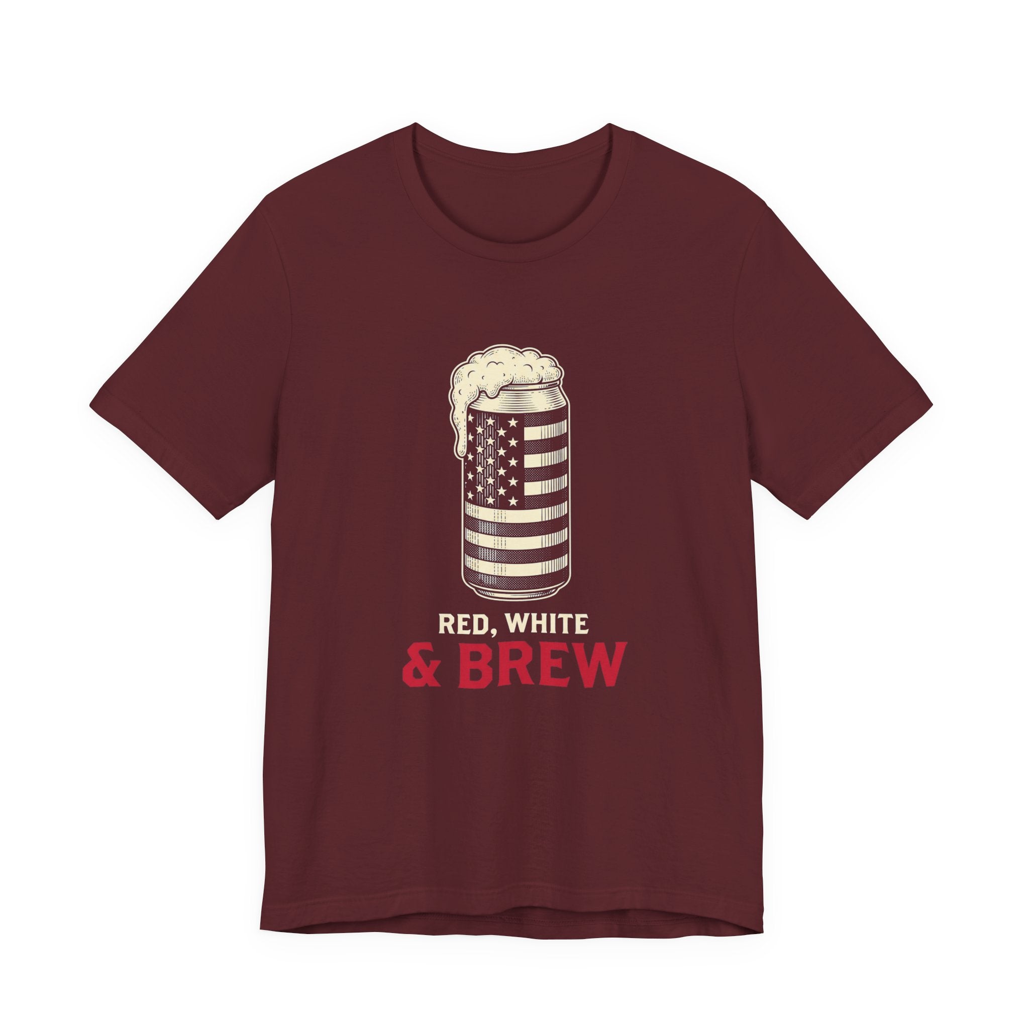 Red White and Brew T-Shirt | Funny 4th of July Beer Tee | Patriotic Drinking Gift | Craft Beer Lover Shirt