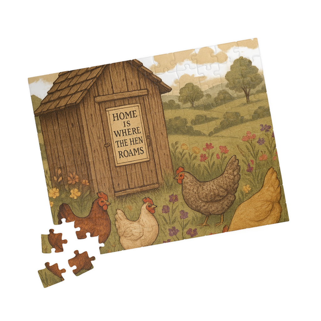 Vintage Chicken Coop Jigsaw Puzzle - Home is Where the Hen Roams