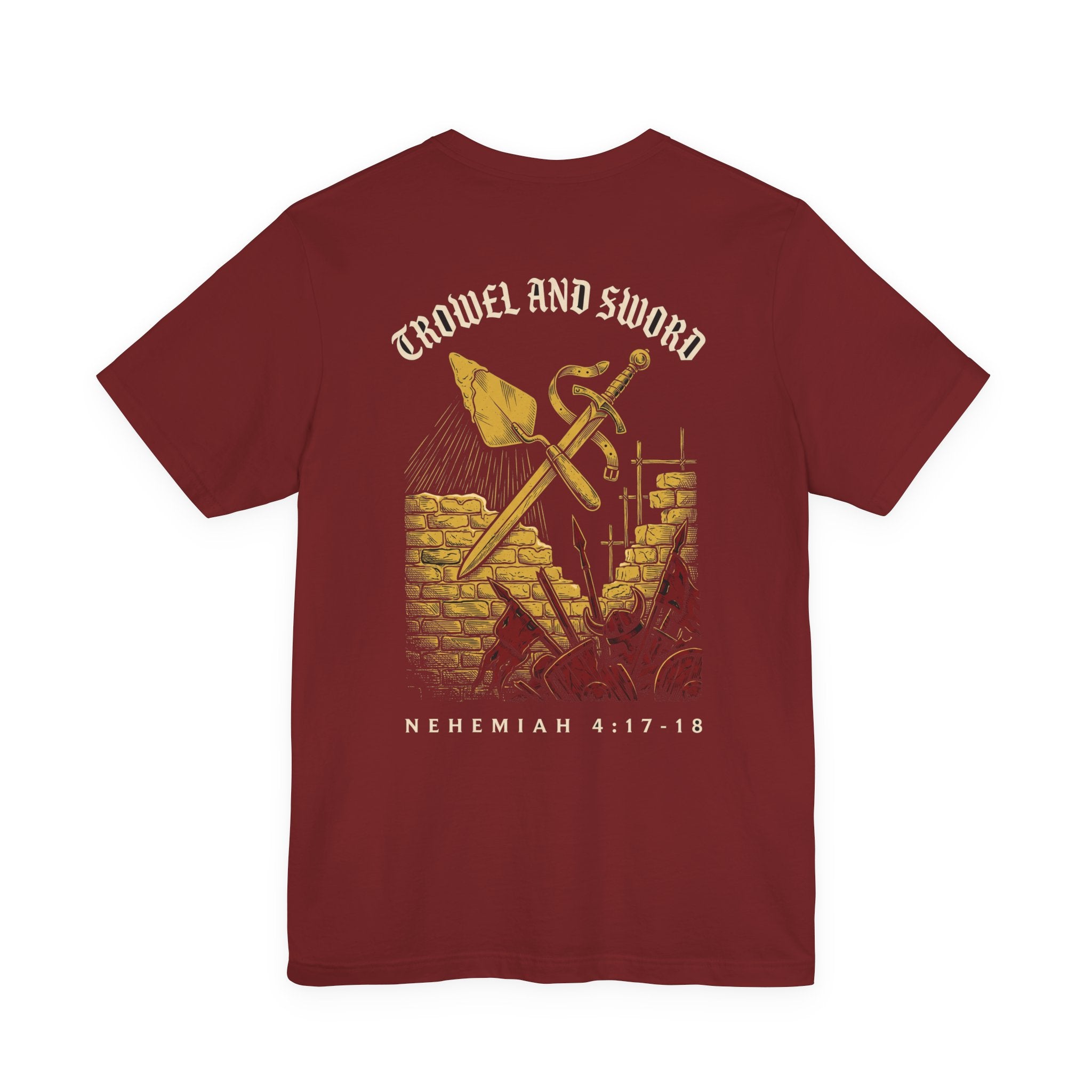 Trowel and Sword Christian Tee | Reformed Warrior Faith Shirt