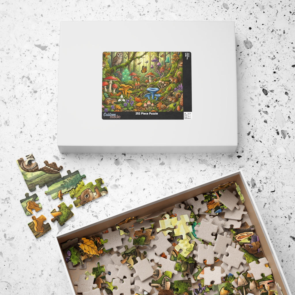 Mushroom Jigsaw Puzzle - Rooted in Nature Minimalist Design | 1014 Piece
