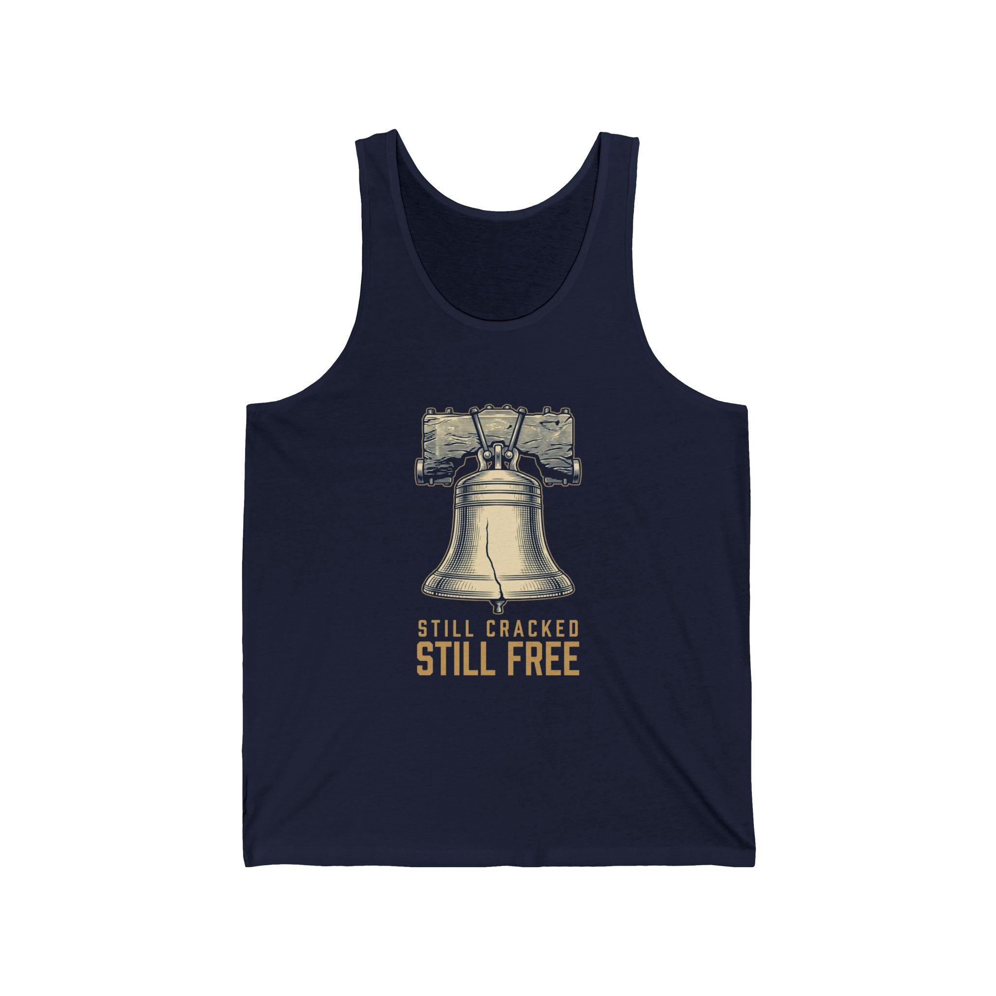 Still Cracked. Still Free. Tank Top | Funny Liberty Bell 4th of July Tee | History Gift