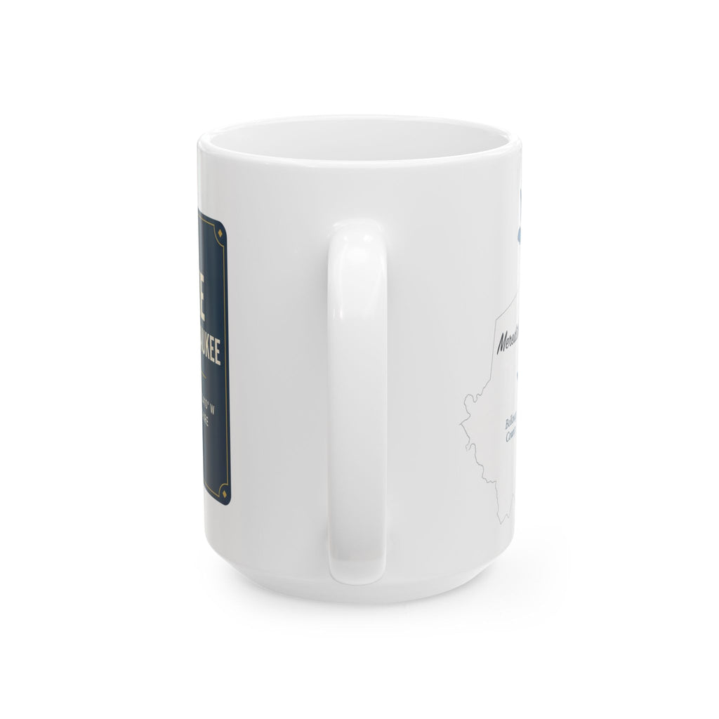 Lake Winnipesaukee Map Silhouette Coffee Mug 15oz - Unique Lake Life Souvenir