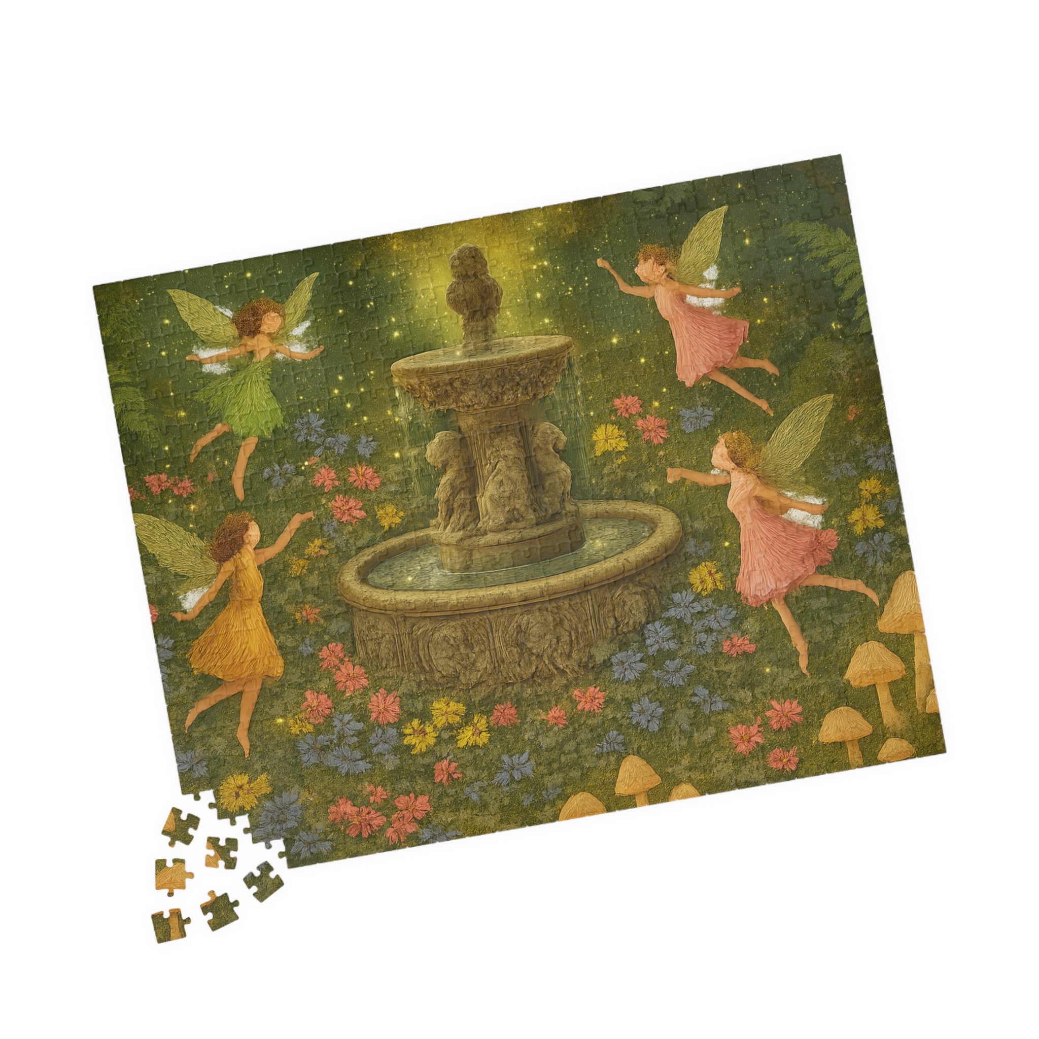 Whispers of the Glen Jigsaw Puzzle - Enchanting Fairy Scene