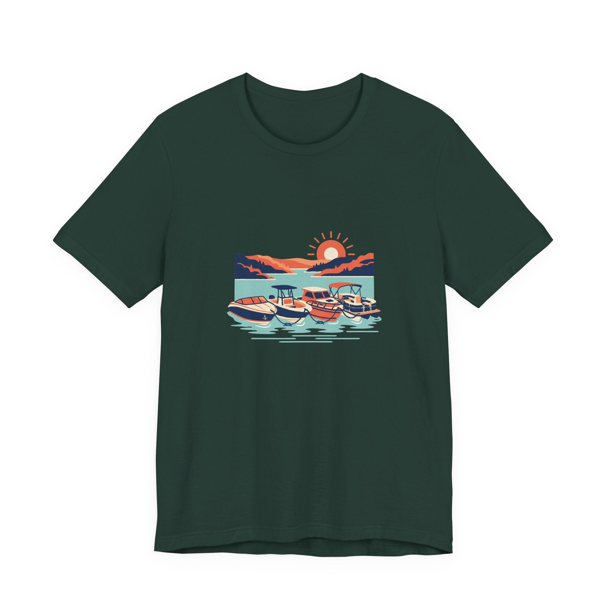 Lake of the Ozarks Scene Tee, Serene Lakeside Illustration Shirt