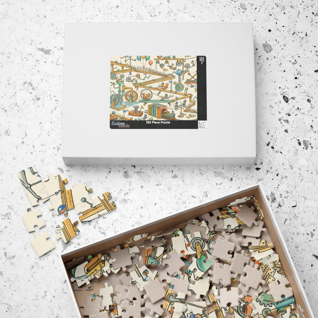 Intricate Rube Goldberg Machine Jigsaw Puzzle for Engineering Enthusiasts