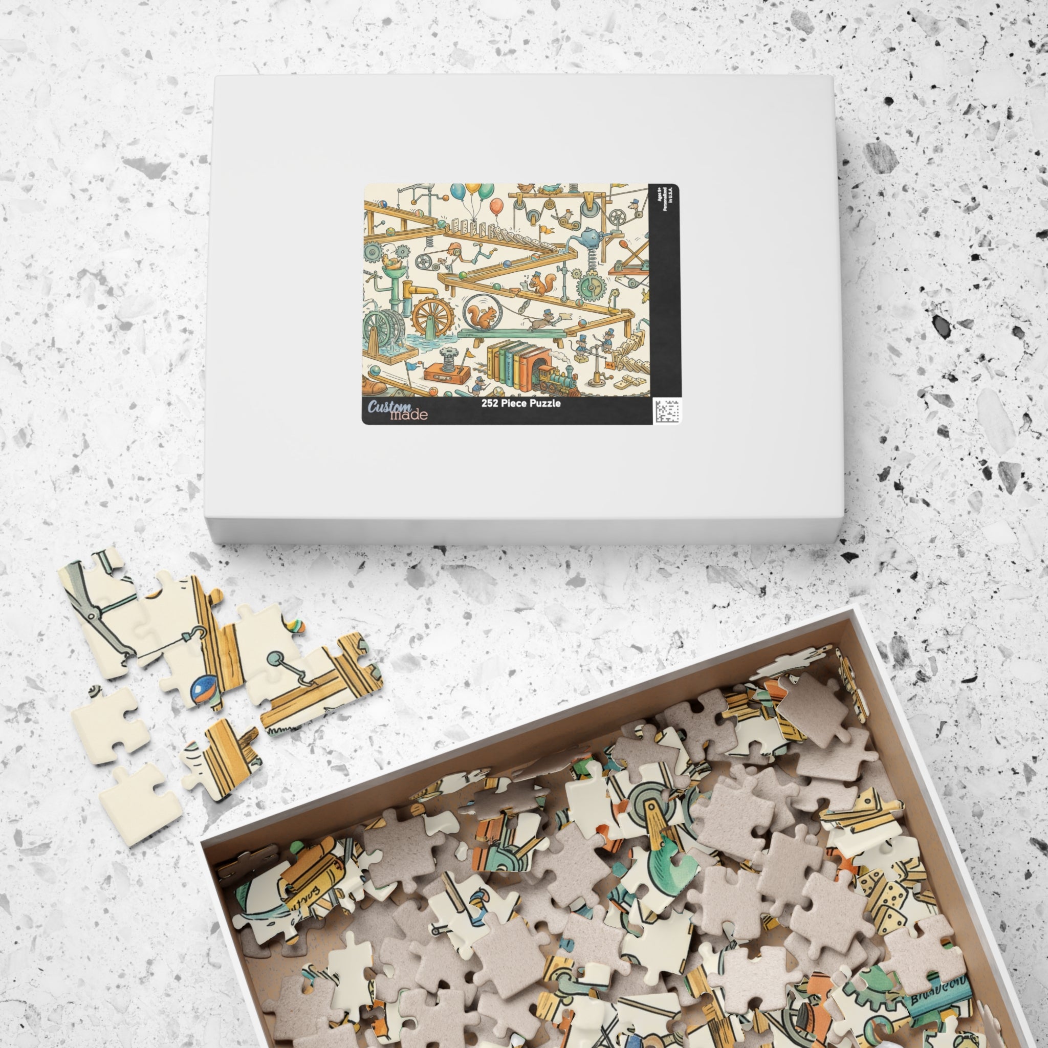 Intricate Rube Goldberg Machine Jigsaw Puzzle for Engineering Enthusiasts