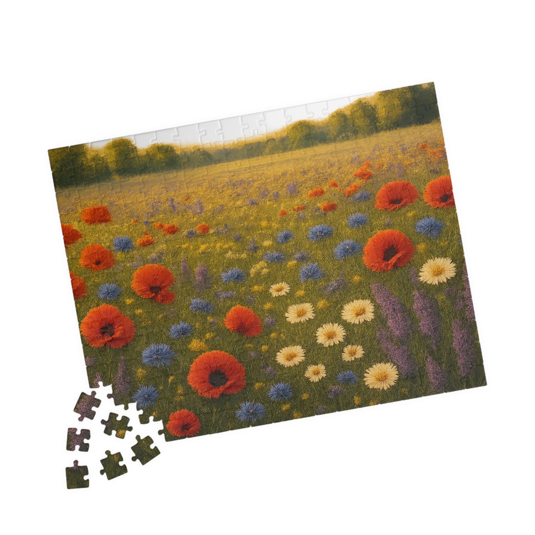 Butterfly Wildflower Jigsaw Puzzle - Intricate Nature Illustration
