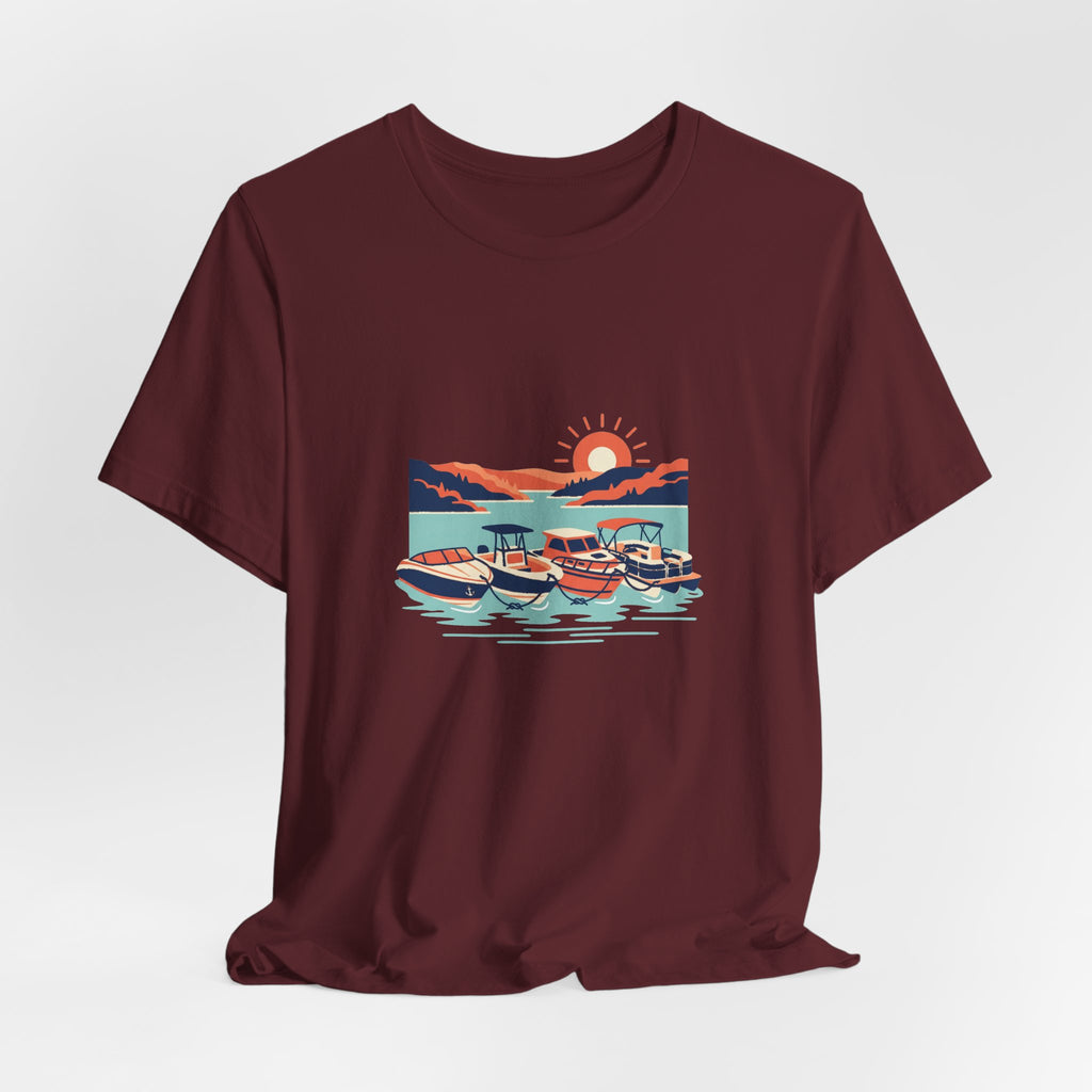 Lake of the Ozarks Scene Tee, Serene Lakeside Illustration Shirt