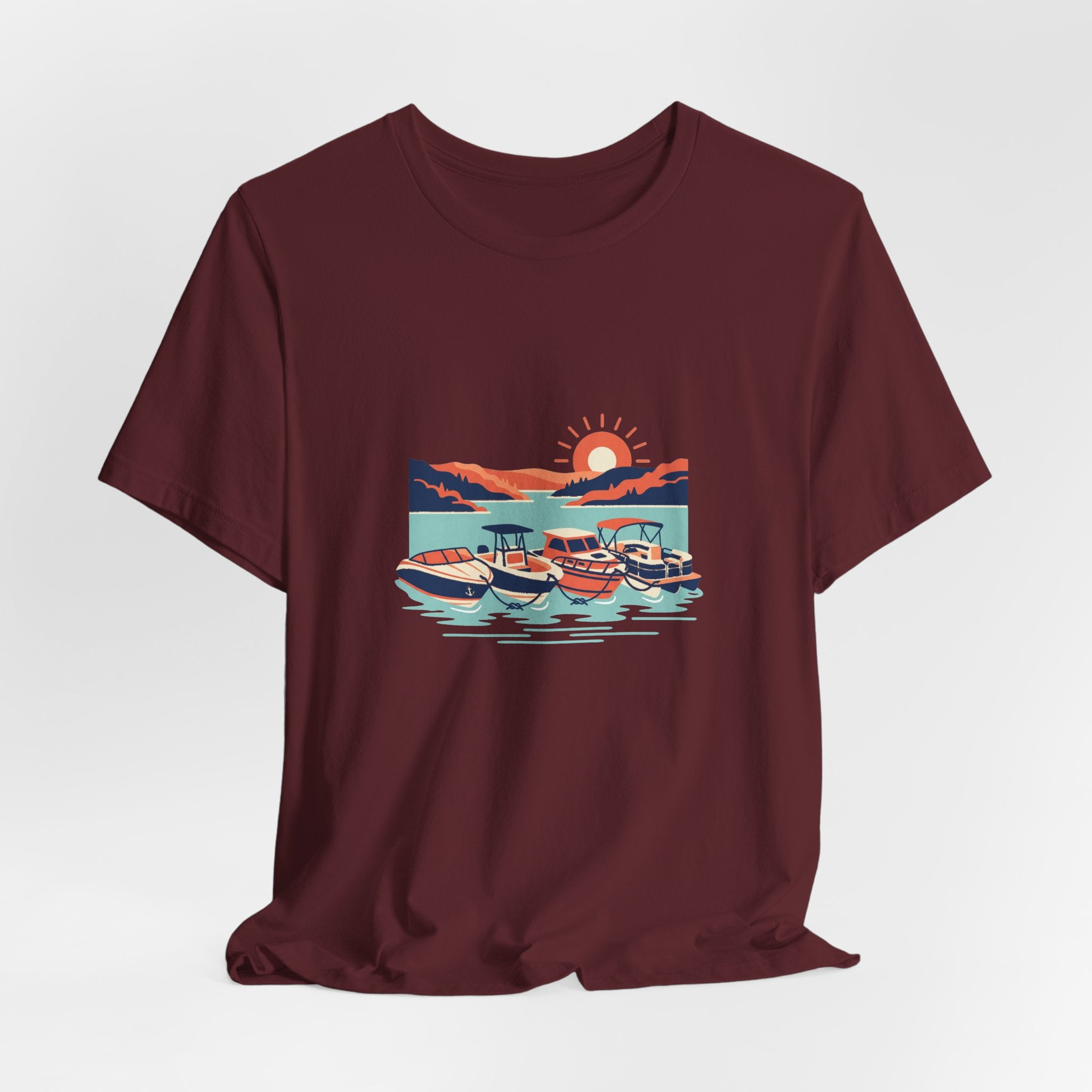 Lake of the Ozarks Scene Tee, Serene Lakeside Illustration Shirt