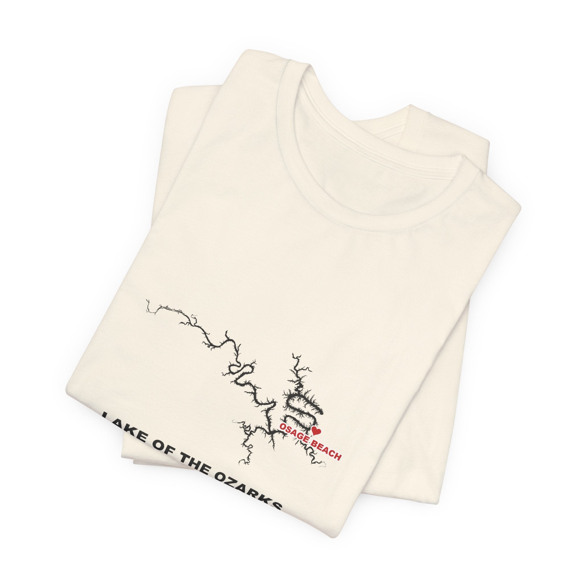 Lake of the Ozarks Silhouette Tee with Heart at Osage Beach