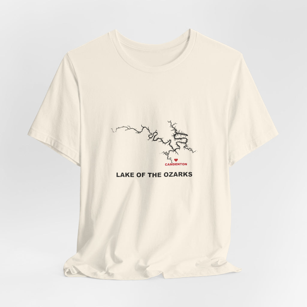 Lake of the Ozarks Map Silhouette Tee - Local Pride Camdenton Design