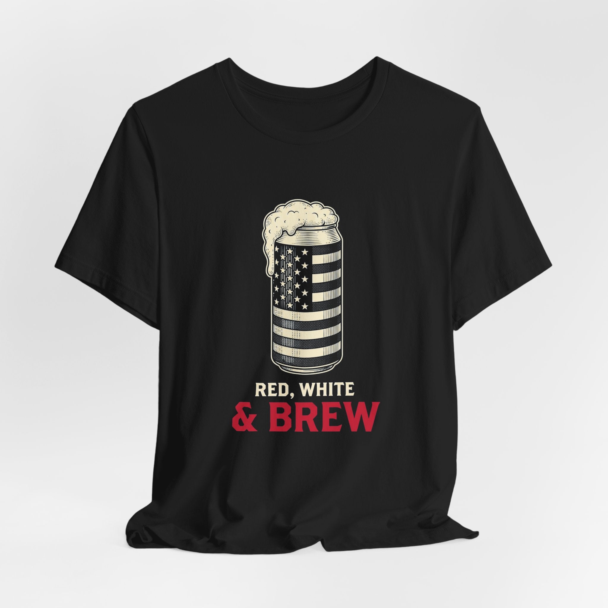 Red White and Brew T-Shirt | Funny 4th of July Beer Tee | Patriotic Drinking Gift | Craft Beer Lover Shirt