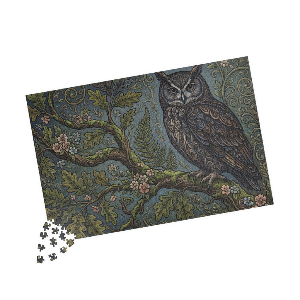 Wisdom of the Night Jigsaw Puzzle - Artistic Owl Illustration