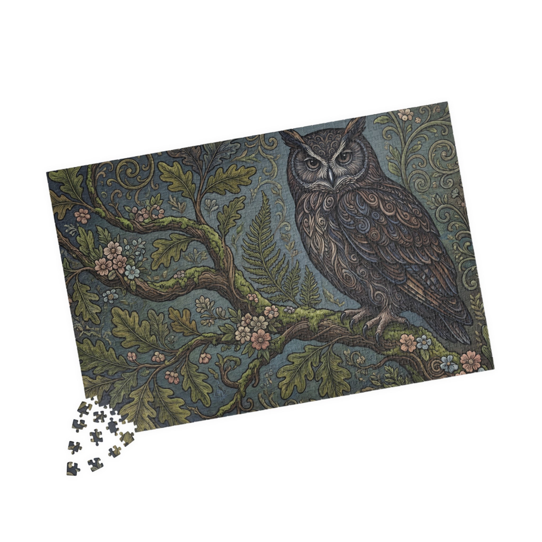 Wisdom of the Night Jigsaw Puzzle - Artistic Owl Illustration