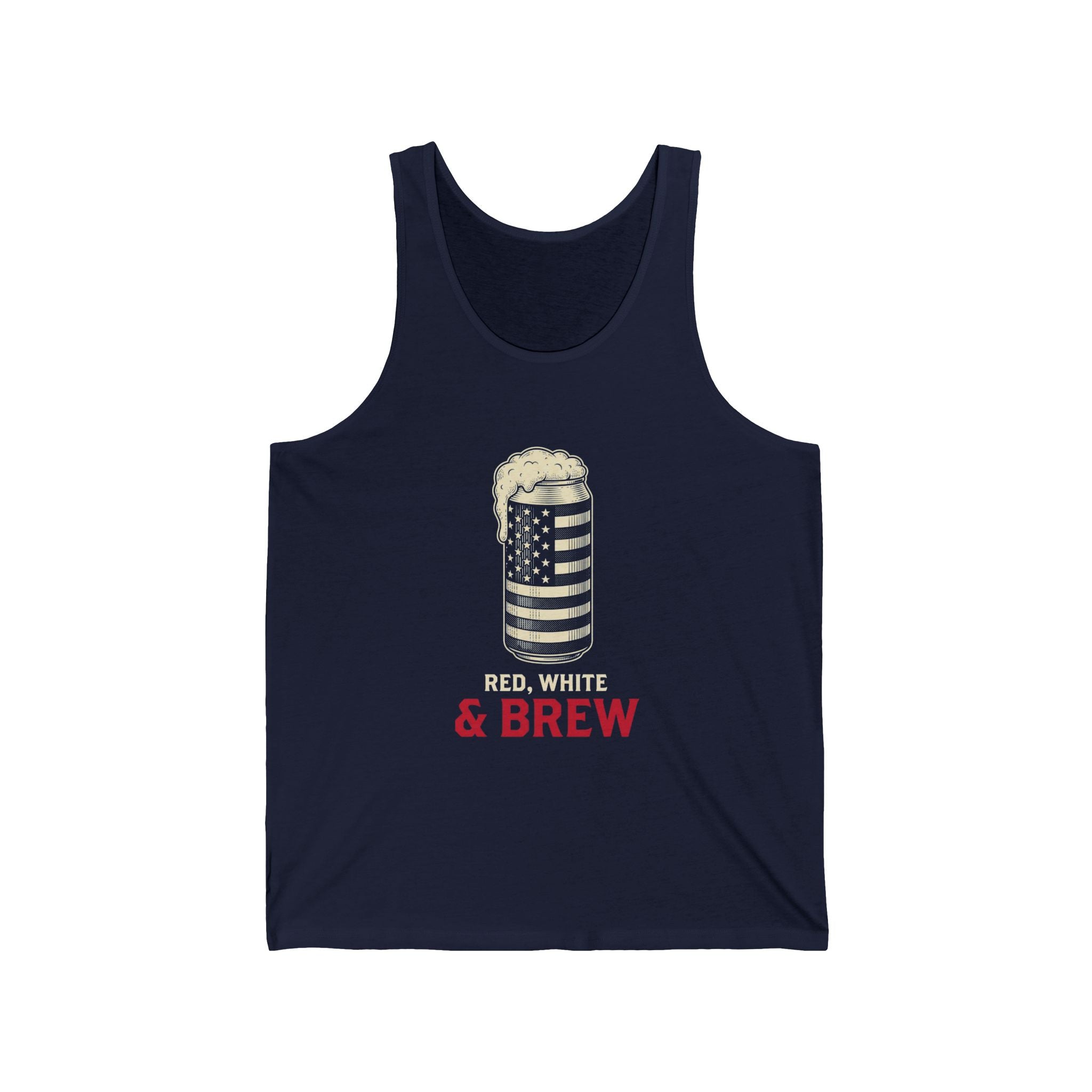 Red White and Brew Tank Top | Funny 4th of July Beer Tee | Patriotic Drinking Gift | Craft Beer Lover Shirt