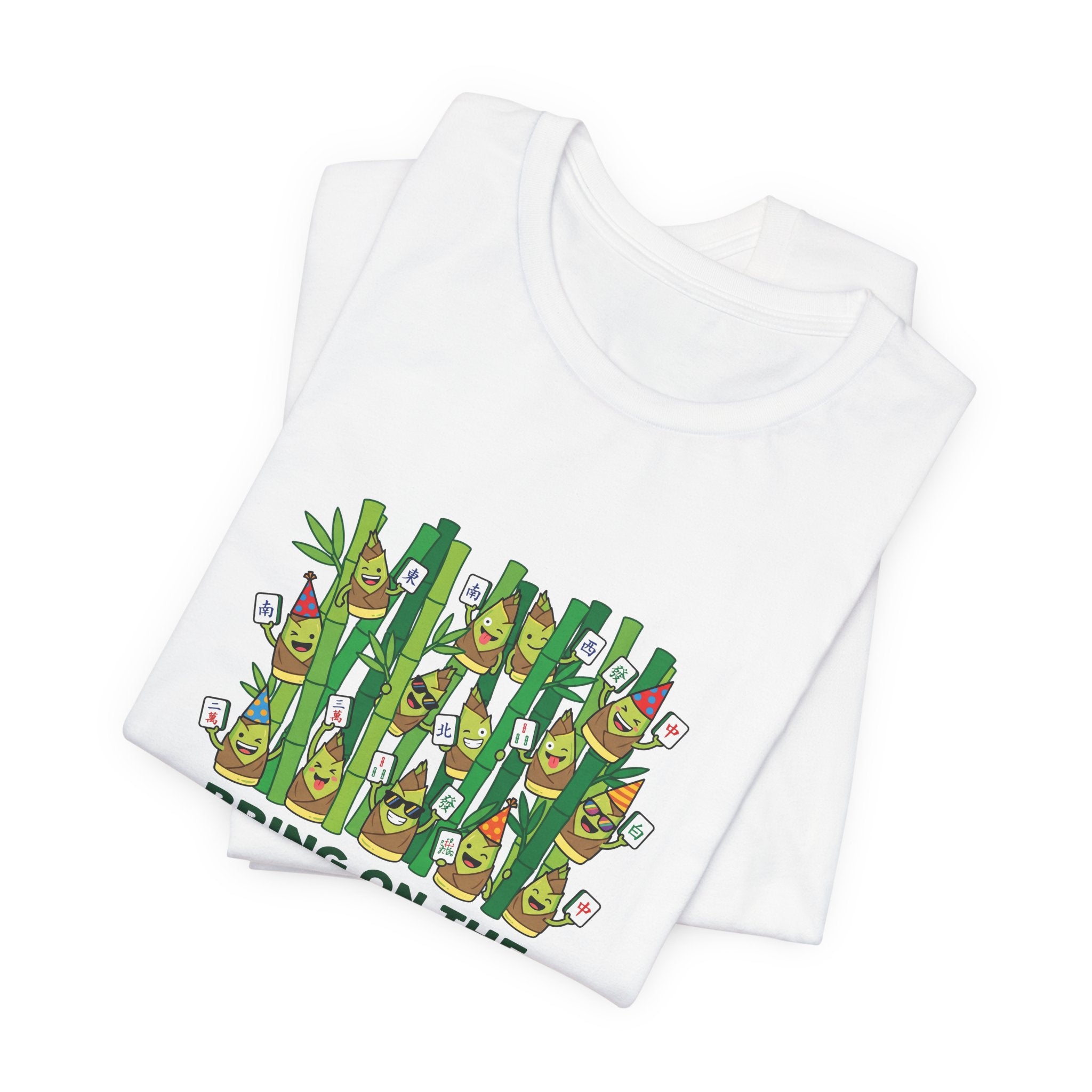 Bamboo Forest Tee - Playful Bamboo Characters for Game Night