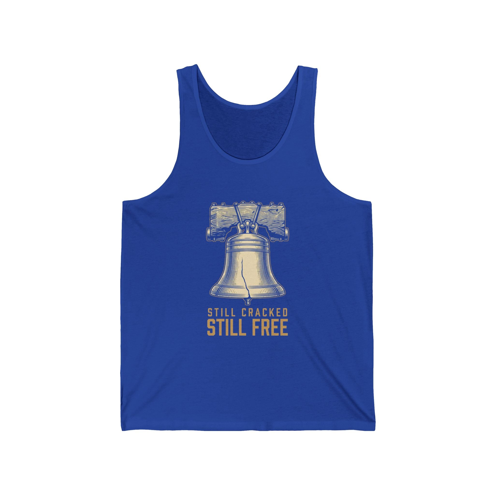 Still Cracked. Still Free. Tank Top | Funny Liberty Bell 4th of July Tee | History Gift