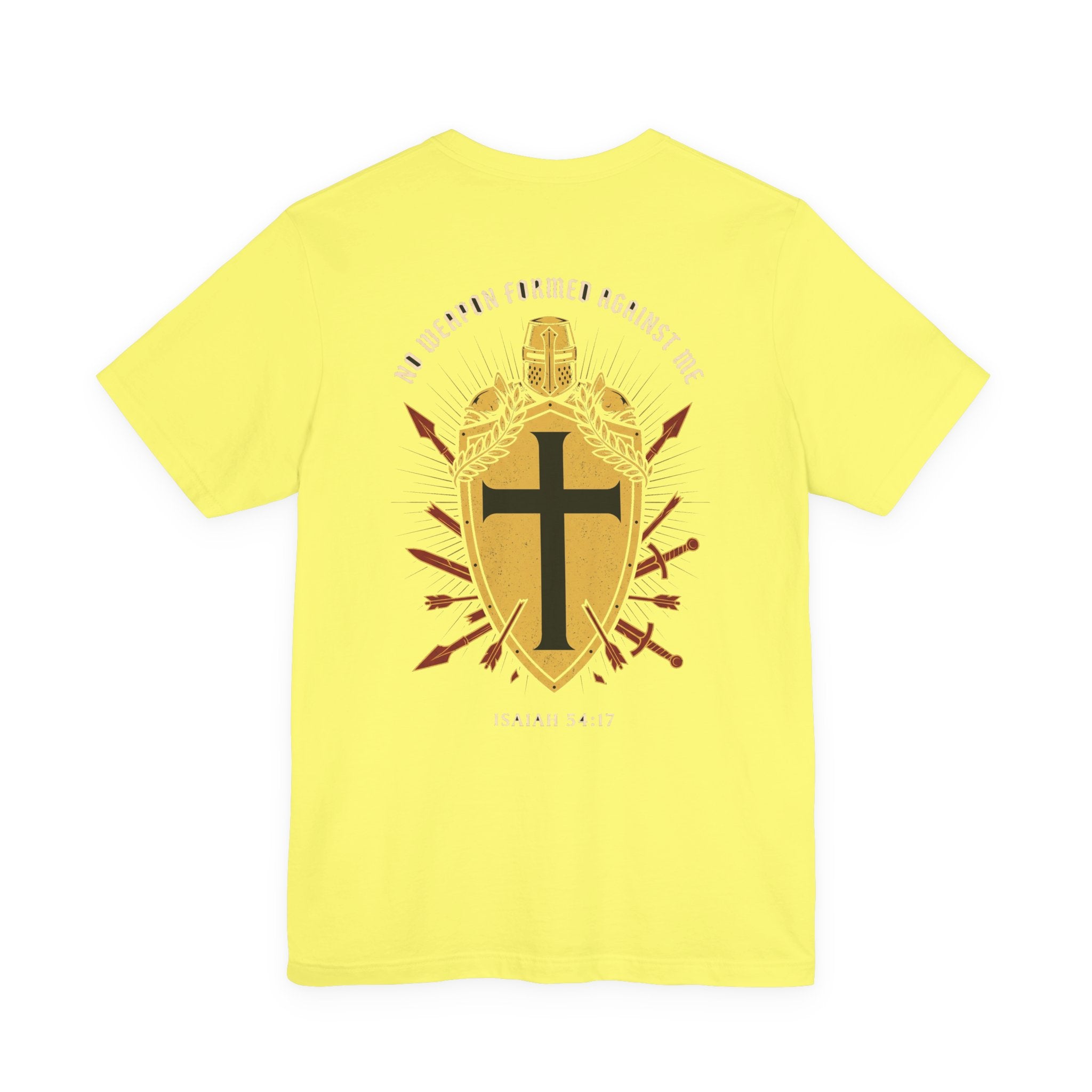 No Weapon Formed Against Me Warrior Christian Tee | Crusades Faith Bible Shirt