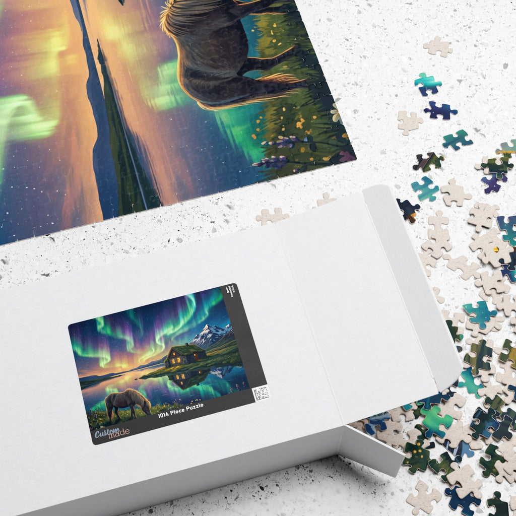 Northern Lights Iceland Jigsaw Puzzle | Aurora Borealis Landscape