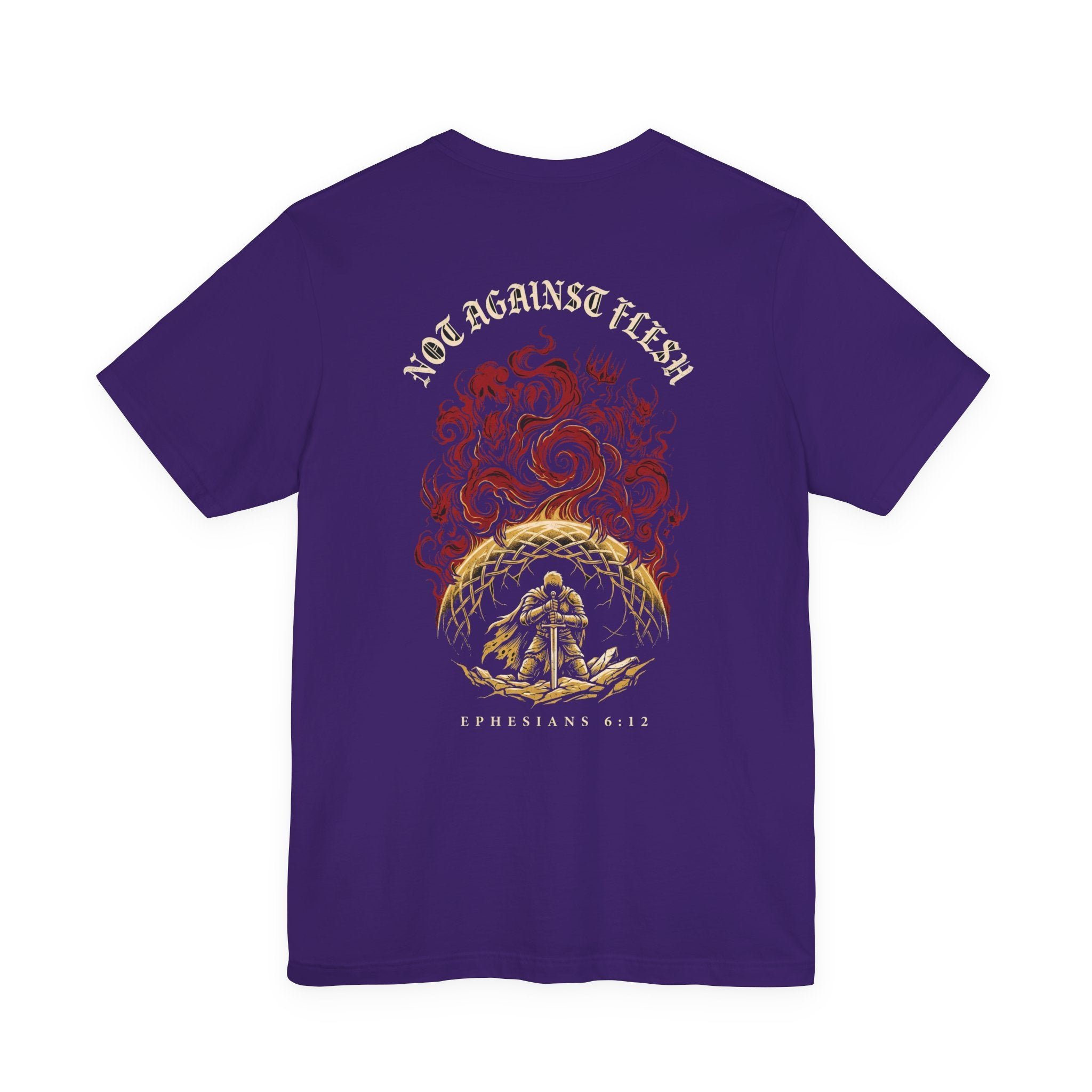 Not Against Flesh Christian Tee | Reformed Warrior Faith Shirt