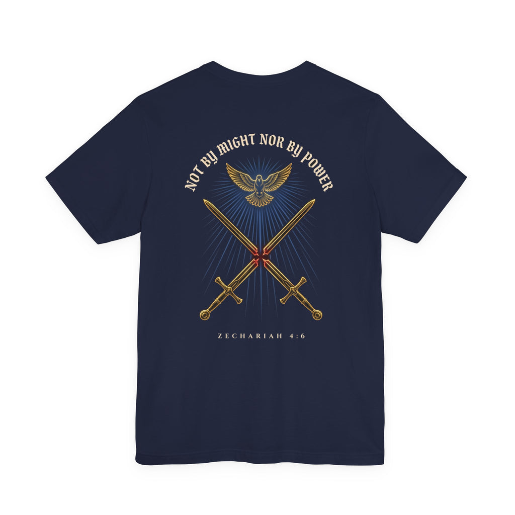 Not by Might Nor by Power Christian Tee | Reformed Warrior Faith Shirt
