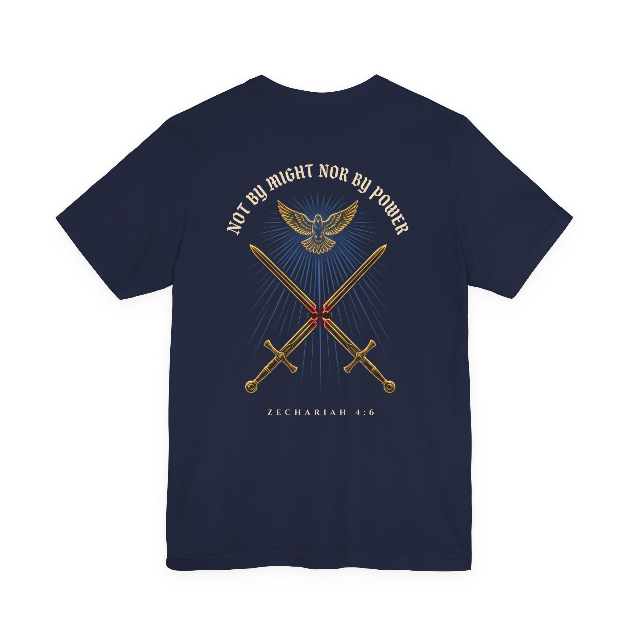 Not by Might Nor by Power Christian Tee | Reformed Warrior Faith Shirt