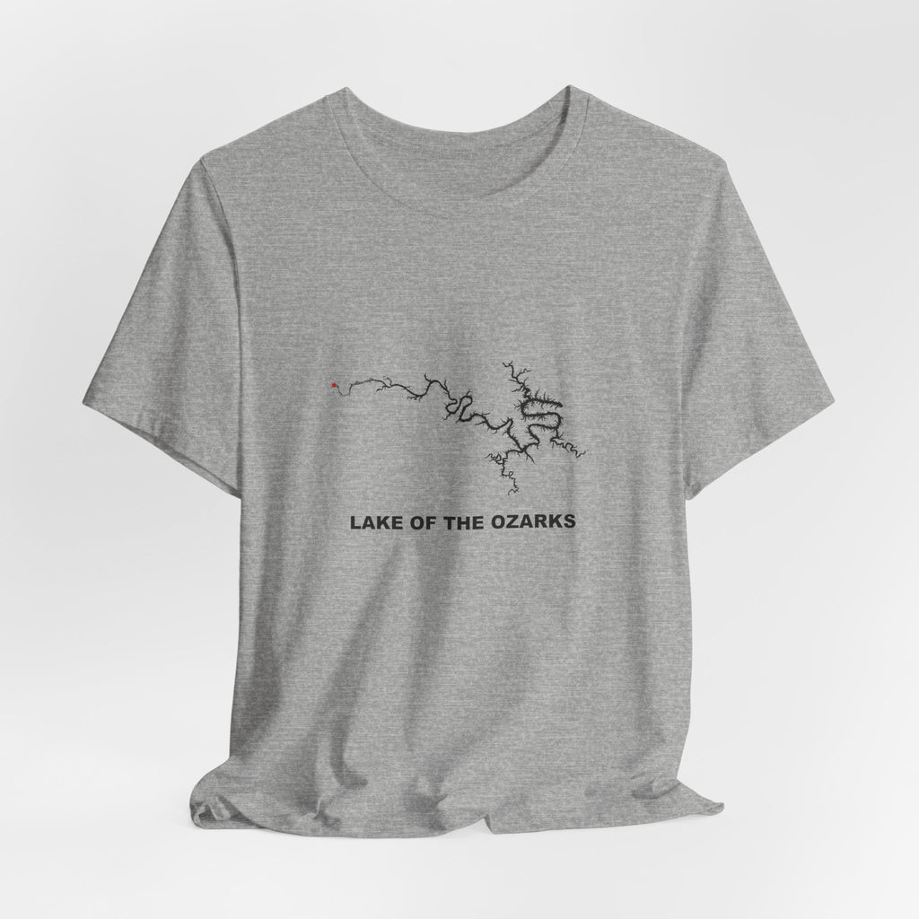 Lake of the Ozarks Map Silhouette Tee | Missouri Lake Life Shirt