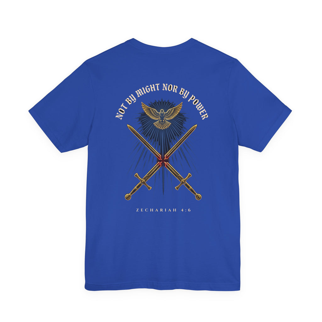 Not by Might Nor by Power Christian Tee | Reformed Warrior Faith Shirt