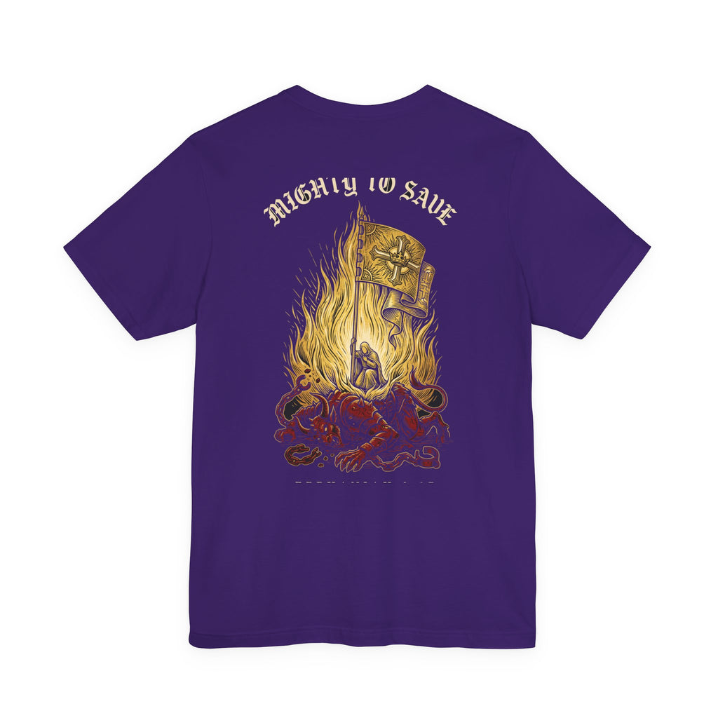 The Mighty One Will Save Christian Tee | Reformed Warrior Faith Shirt
