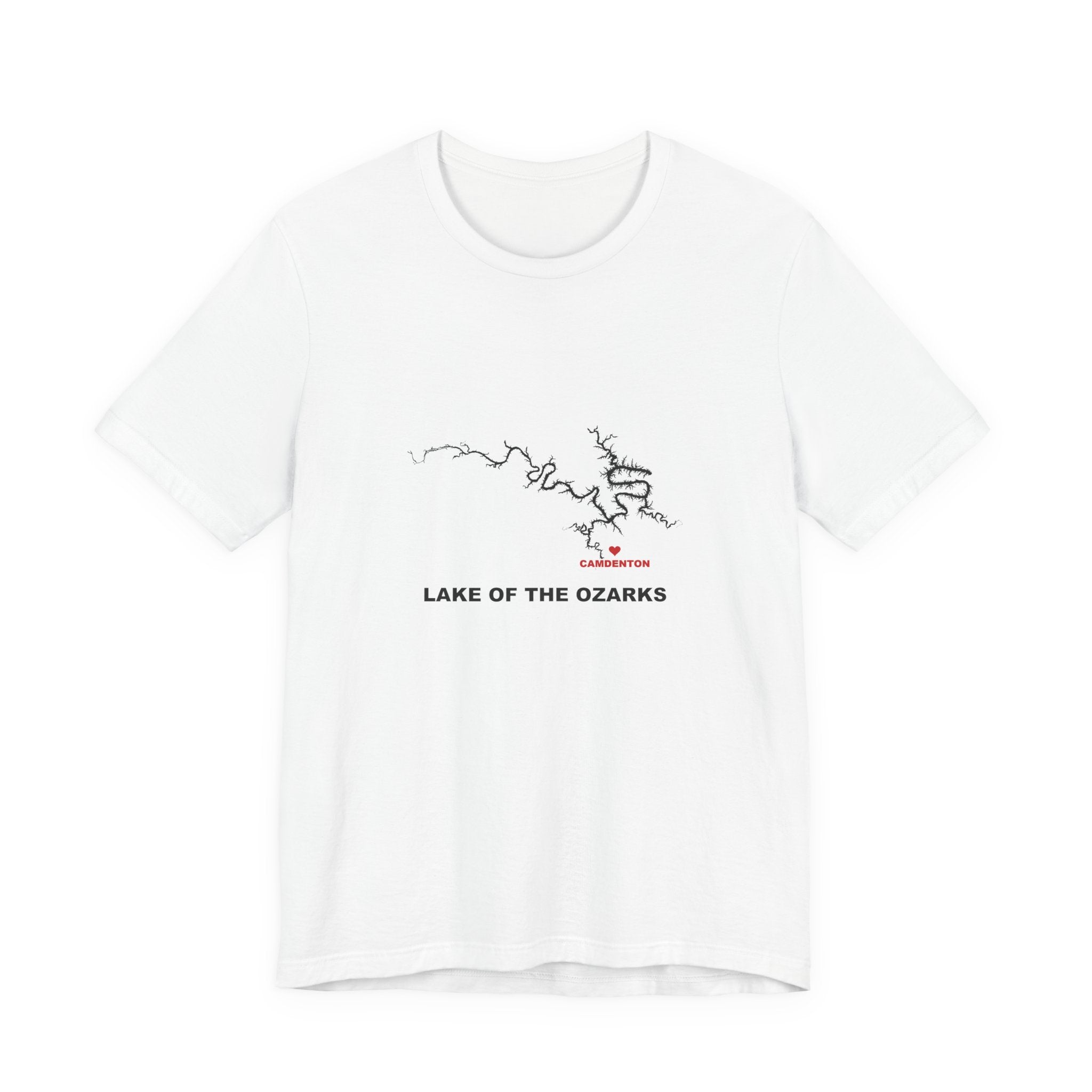 Lake of the Ozarks Map Silhouette Tee - Local Pride Camdenton Design