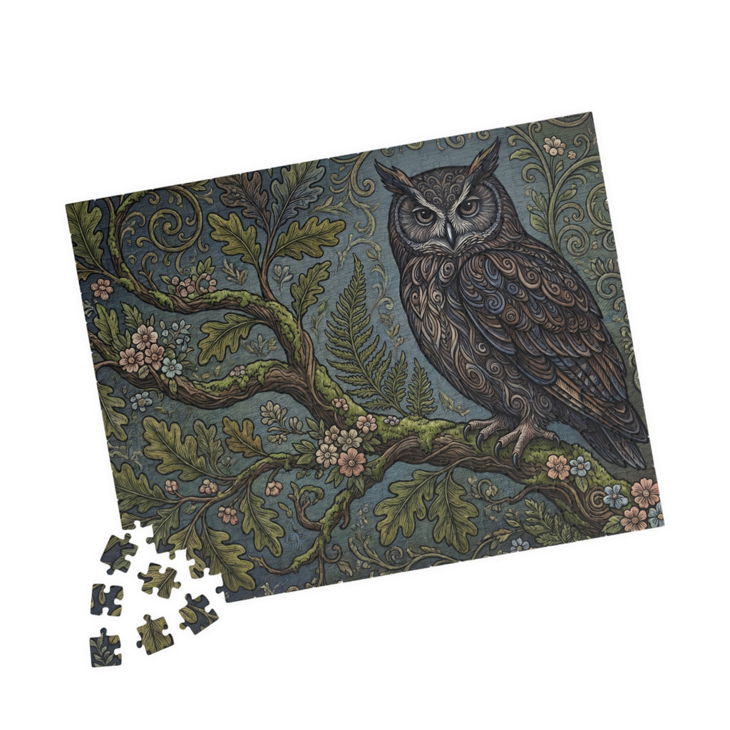 Wisdom of the Night Jigsaw Puzzle - Artistic Owl Illustration