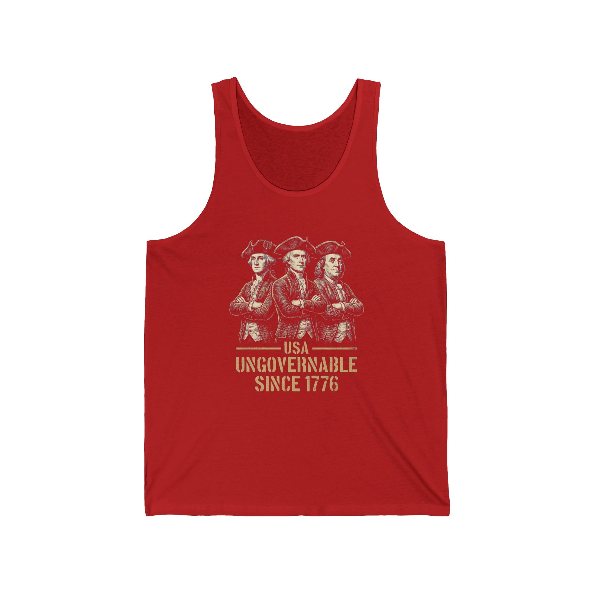 USA Ungovernable Since 1776 Tank Top | Funny Founding Fathers 4th of July Tee | Patriotic Gift