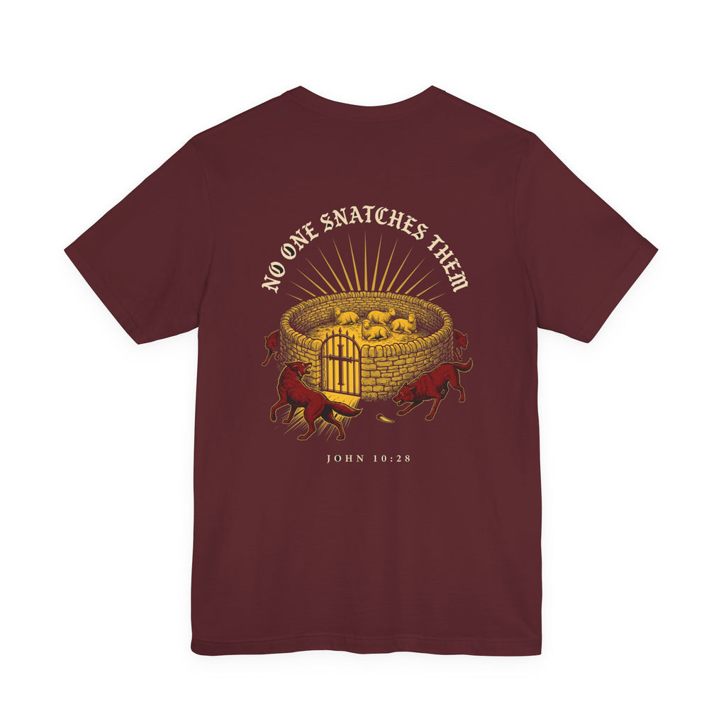 No One Will Snatch Them Christian Tee | Reformed Warrior Faith Shirt
