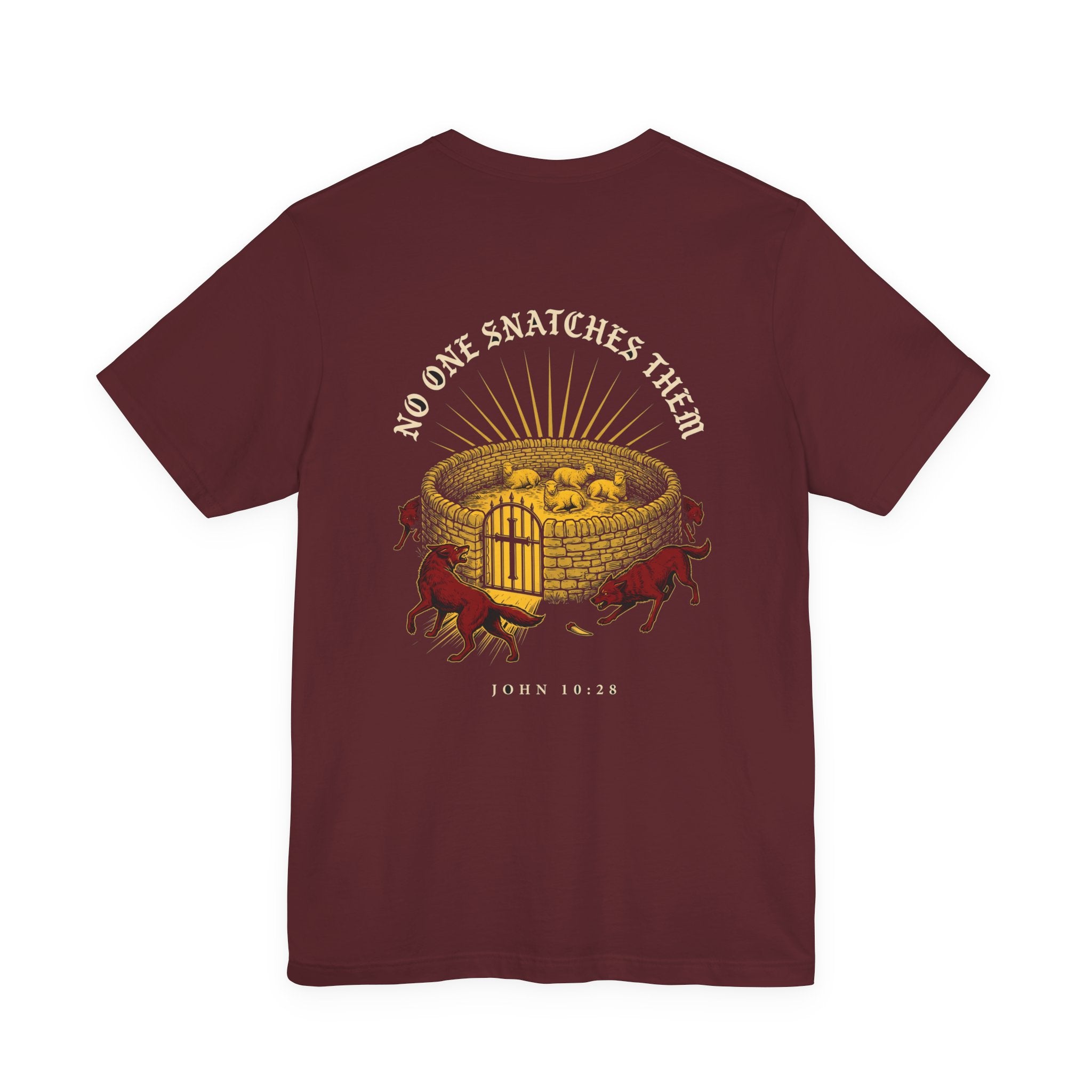 No One Will Snatch Them Christian Tee | Reformed Warrior Faith Shirt