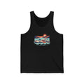 Lake Cove Scene Tank Top, Serene Lakeside Illustration Shirt