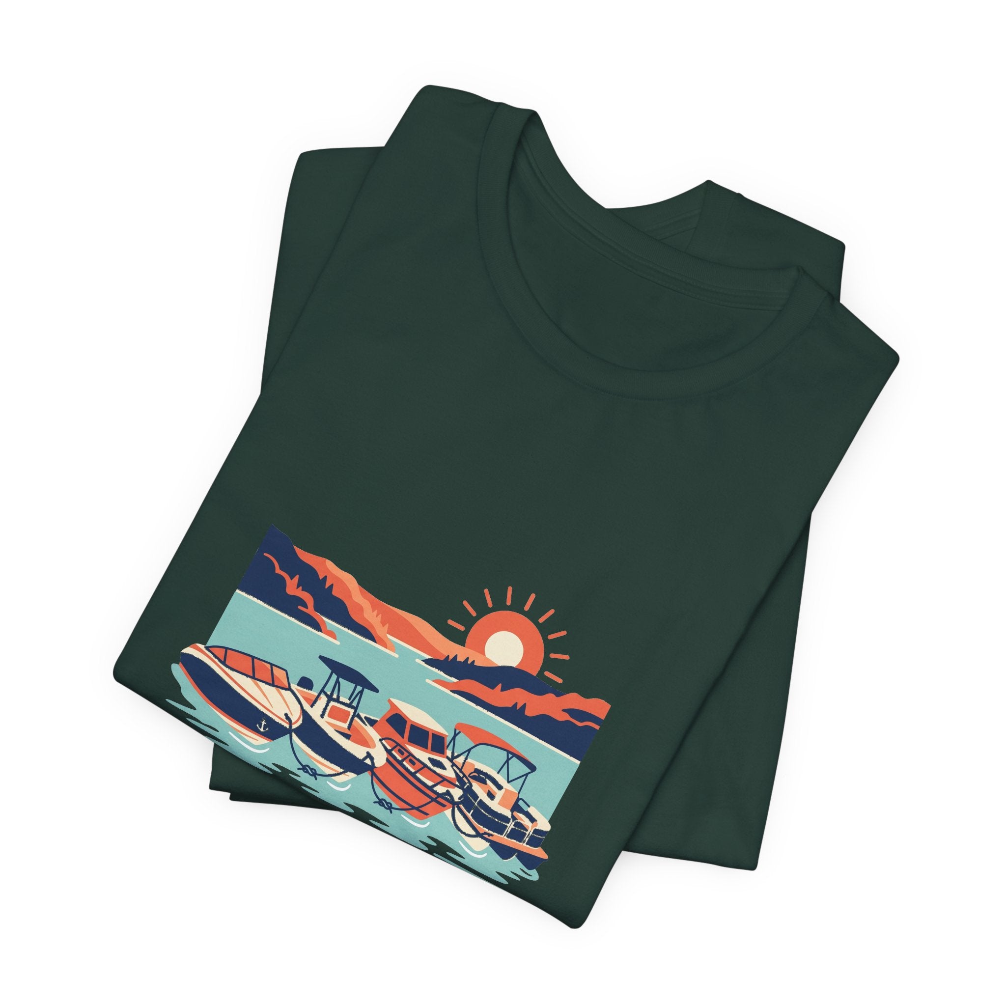 Lake of the Ozarks Scene Tee, Serene Lakeside Illustration Shirt
