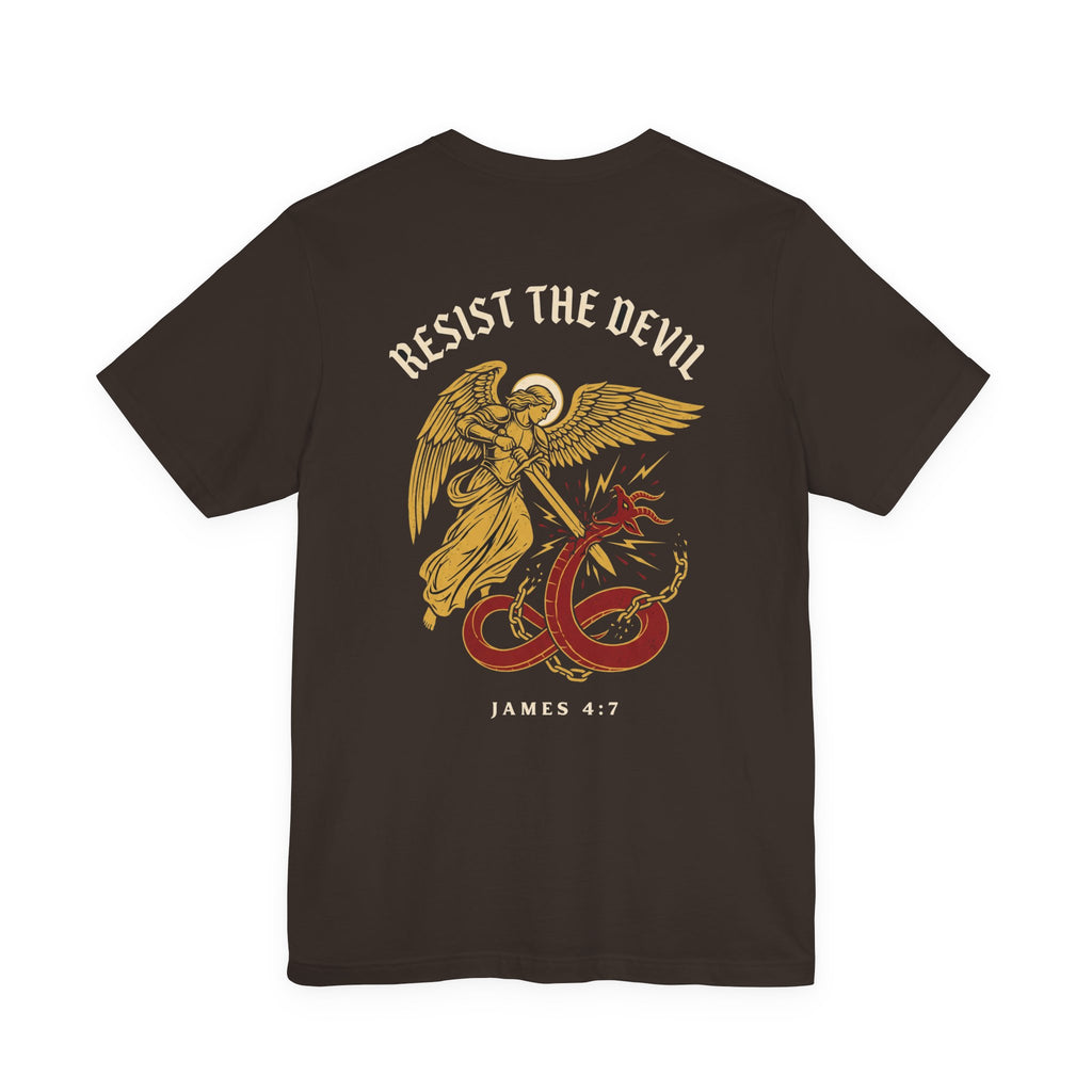 Resist the Devil and He Will Flee Christian Tee | Warrior Faith Bible Shirt