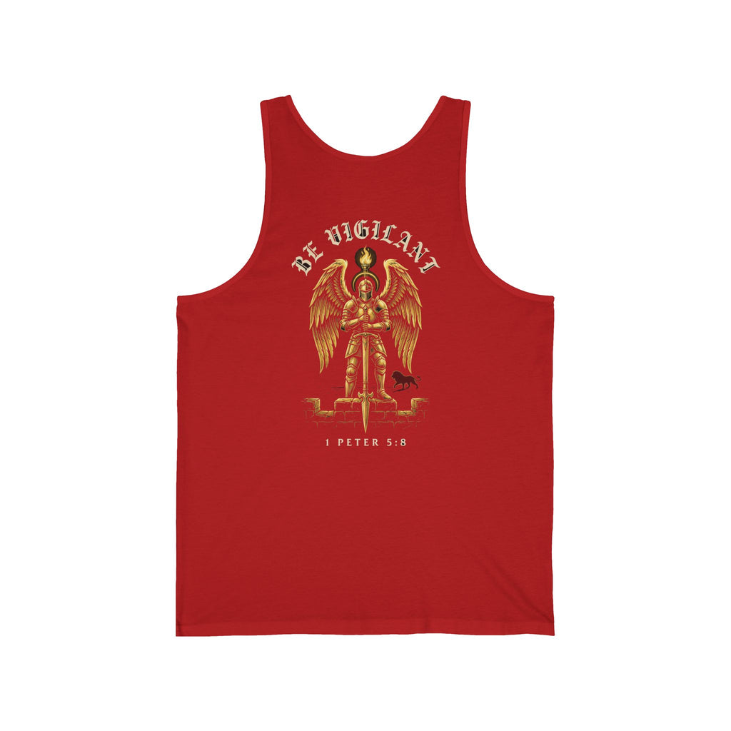 The Devil Prowls Like a Roaring Lion Christian Tank | Warrior Faith Bible