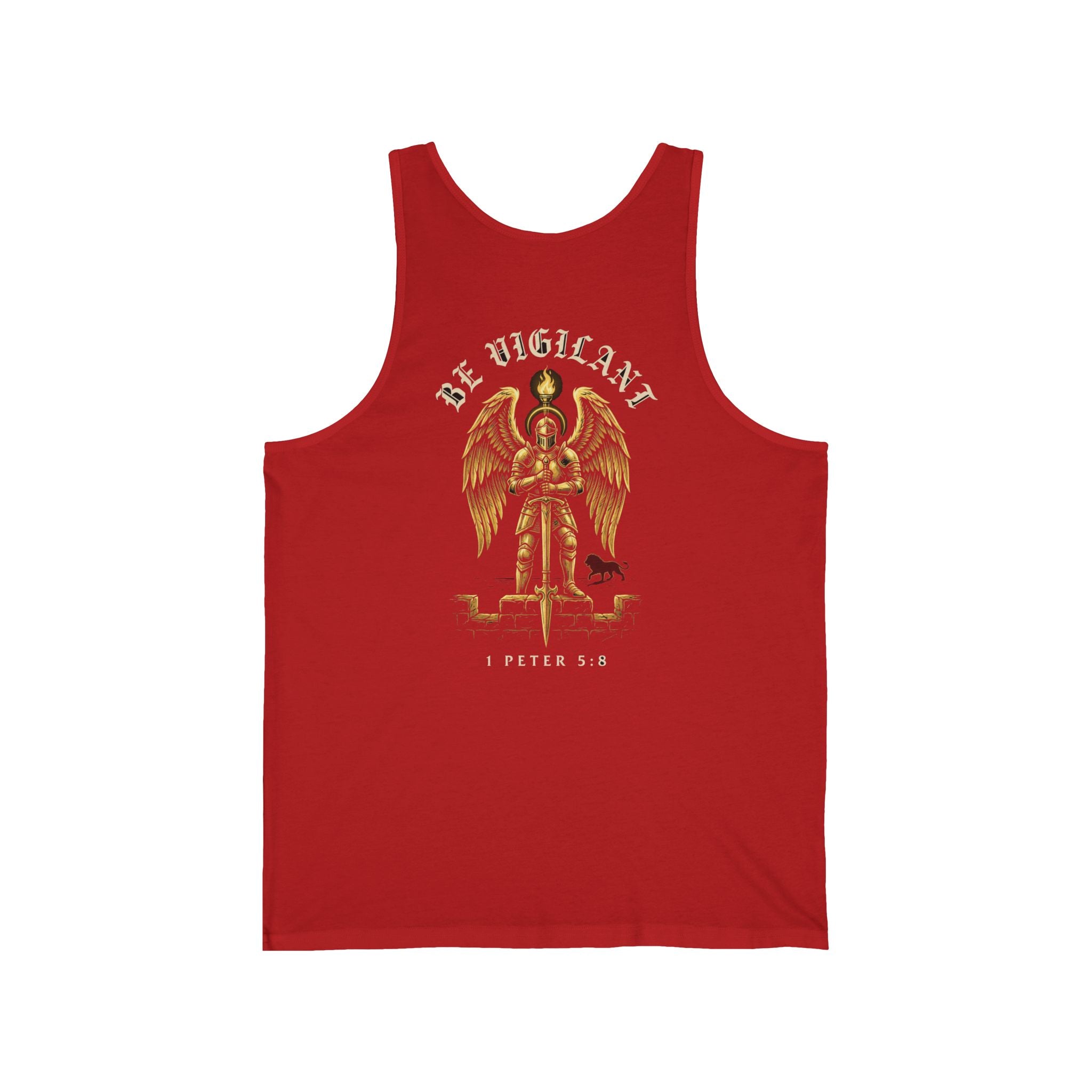 The Devil Prowls Like a Roaring Lion Christian Tank | Warrior Faith Bible