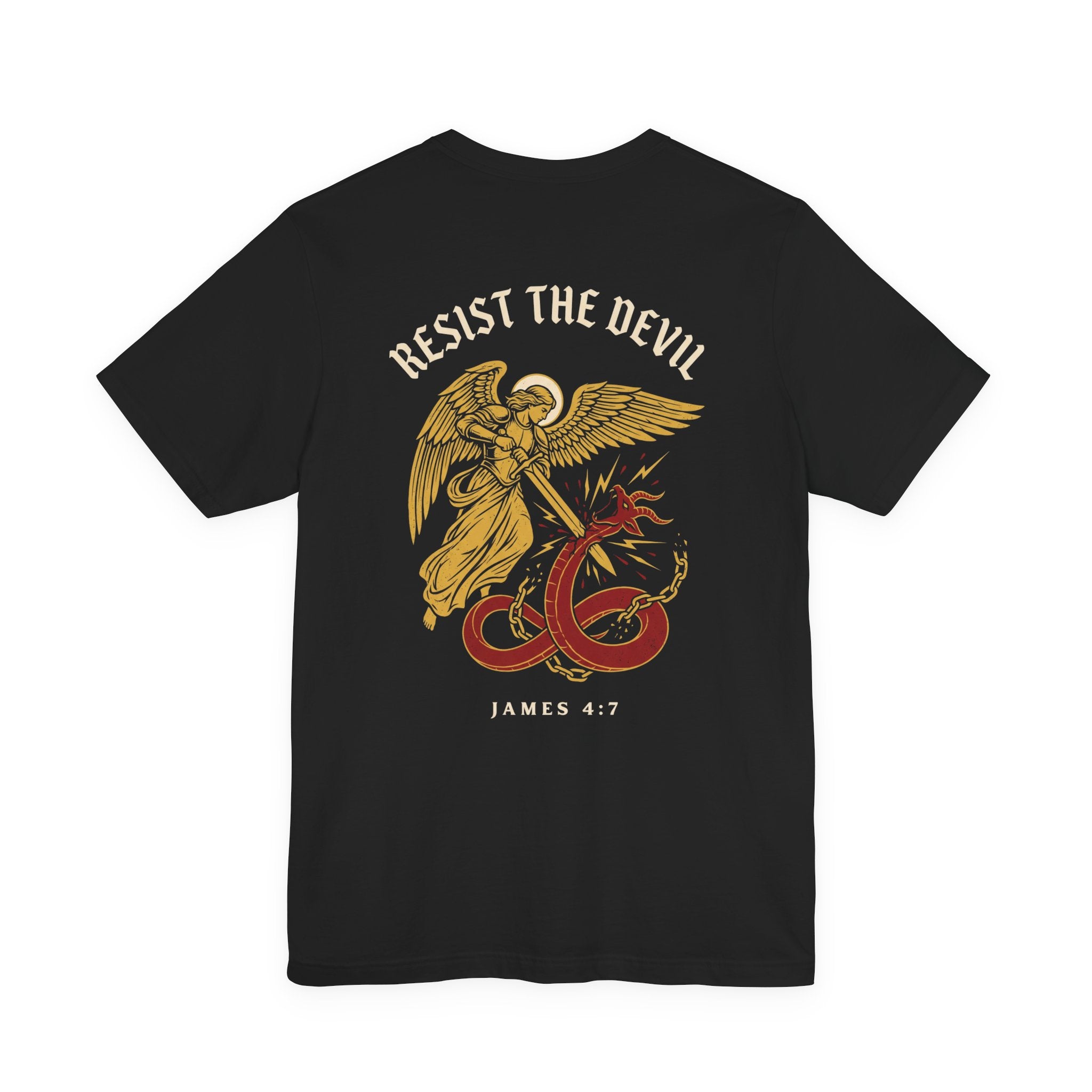 Resist the Devil and He Will Flee Christian Tee | Warrior Faith Bible Shirt