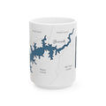 Lake Cumberland Map Silhouette Coffee Mug 15oz - Unique Lake Life Souvenir