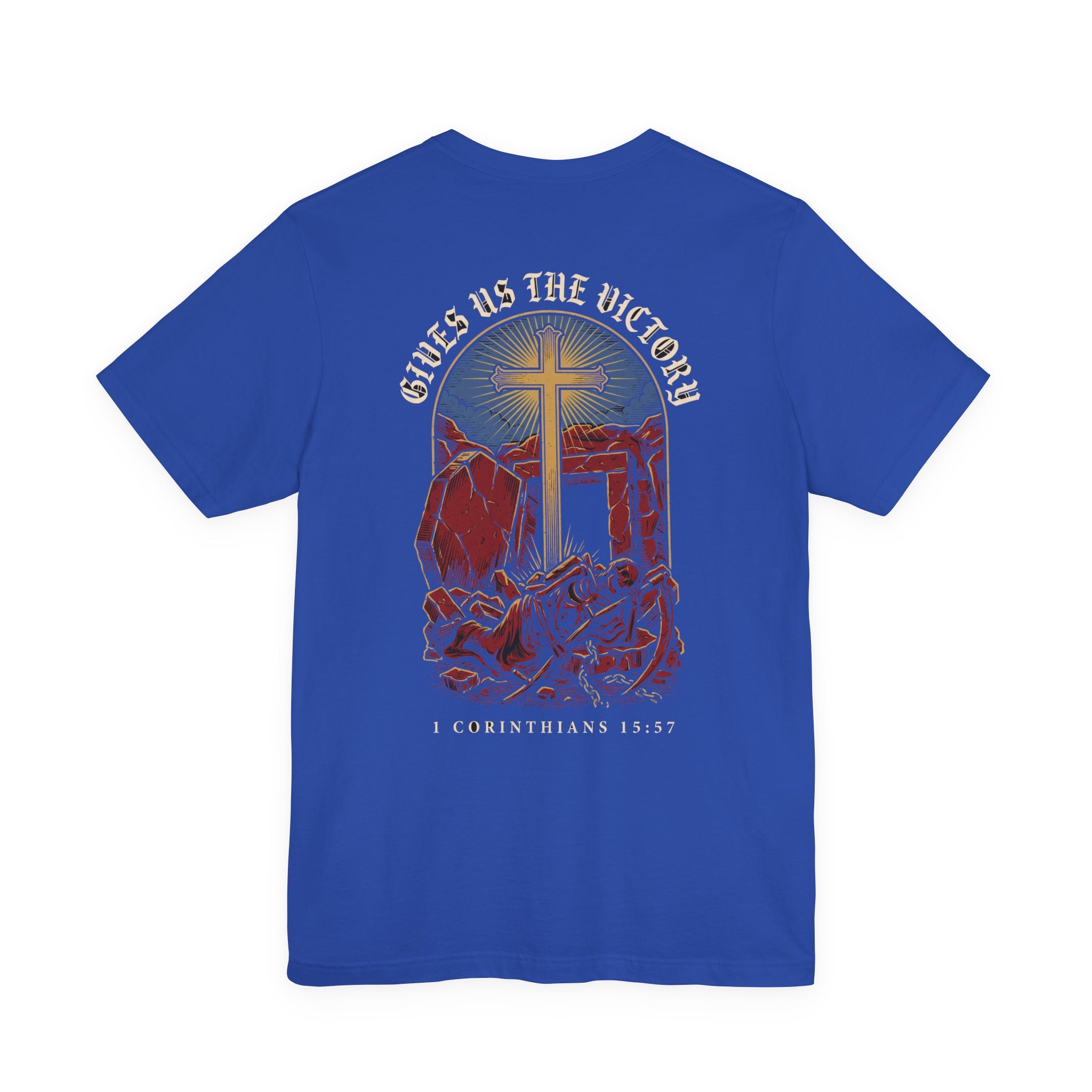 He Gives Us the Victory Christian Tee | Reformed Warrior Faith Shirt