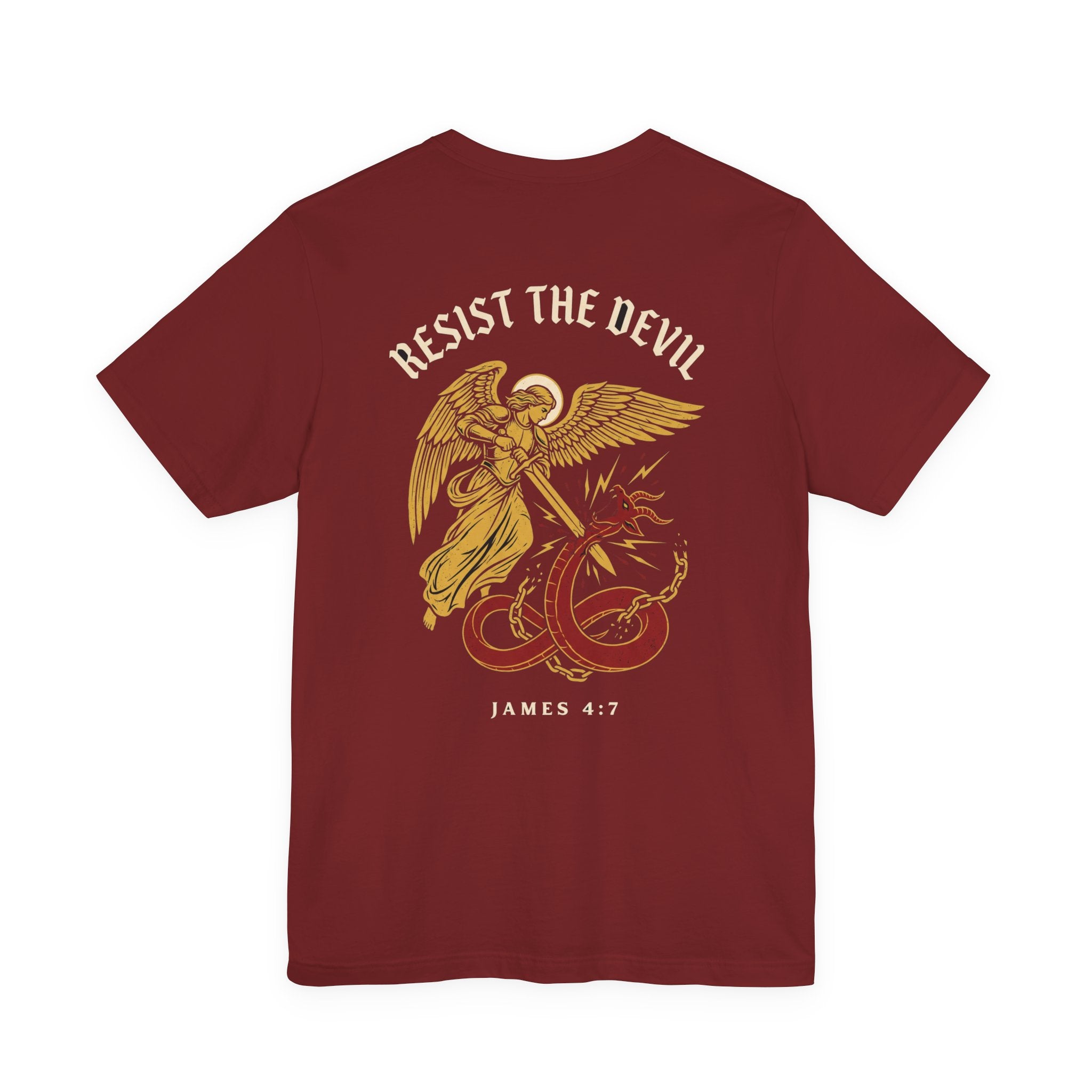 Resist the Devil and He Will Flee Christian Tee | Warrior Faith Bible Shirt