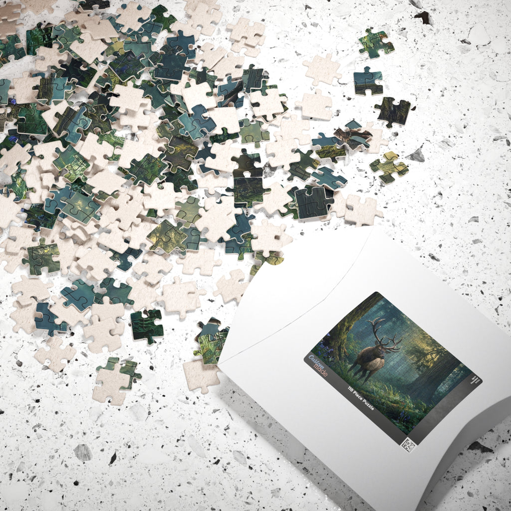 Majesty of the Wild Jigsaw Puzzle - Regal Elk Watercolor Art
