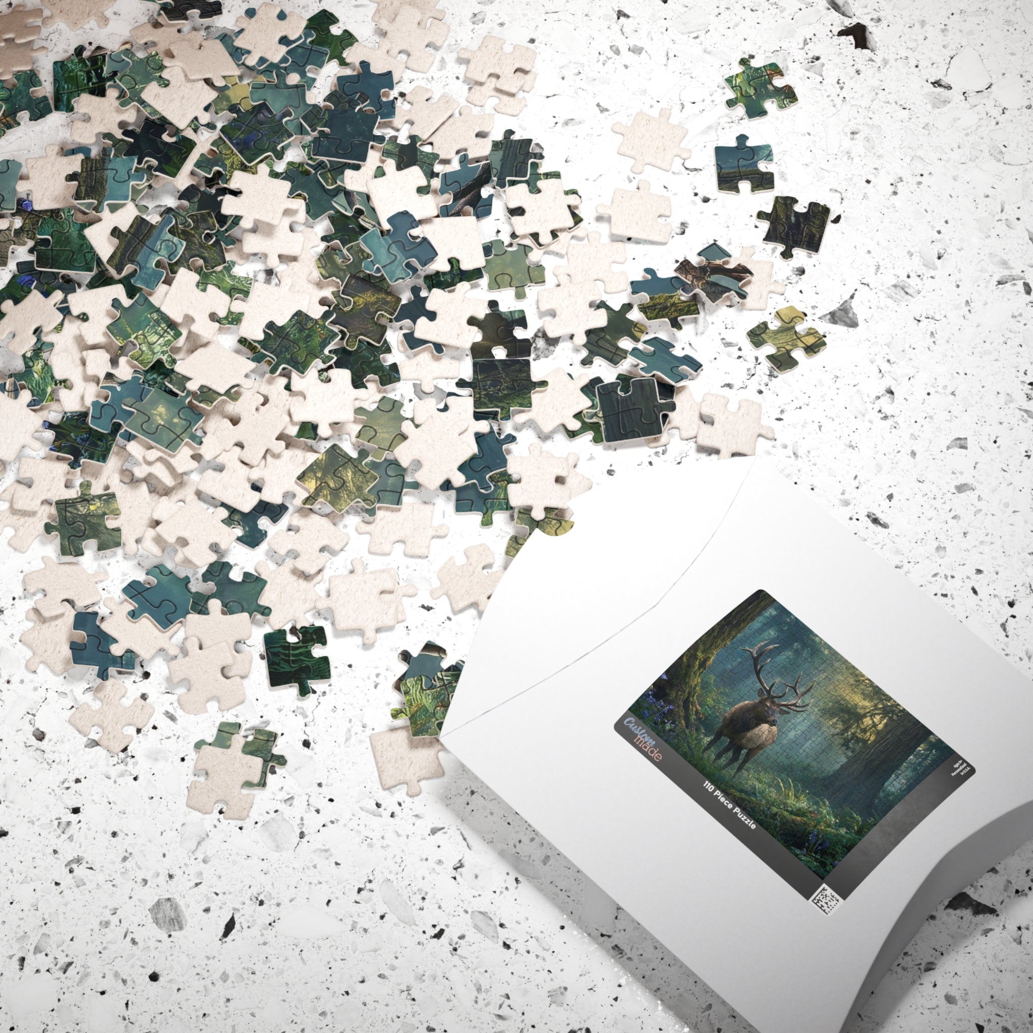 Majesty of the Wild Jigsaw Puzzle - Regal Elk Watercolor Art