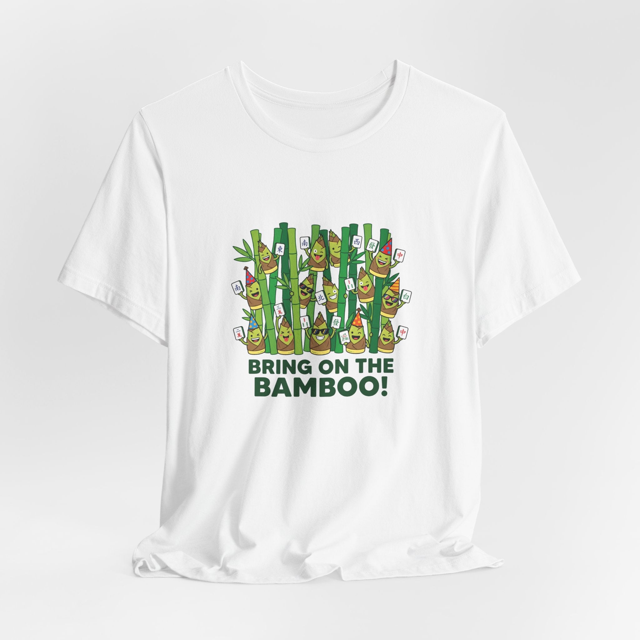 Bamboo Forest Tee - Playful Bamboo Characters for Game Night