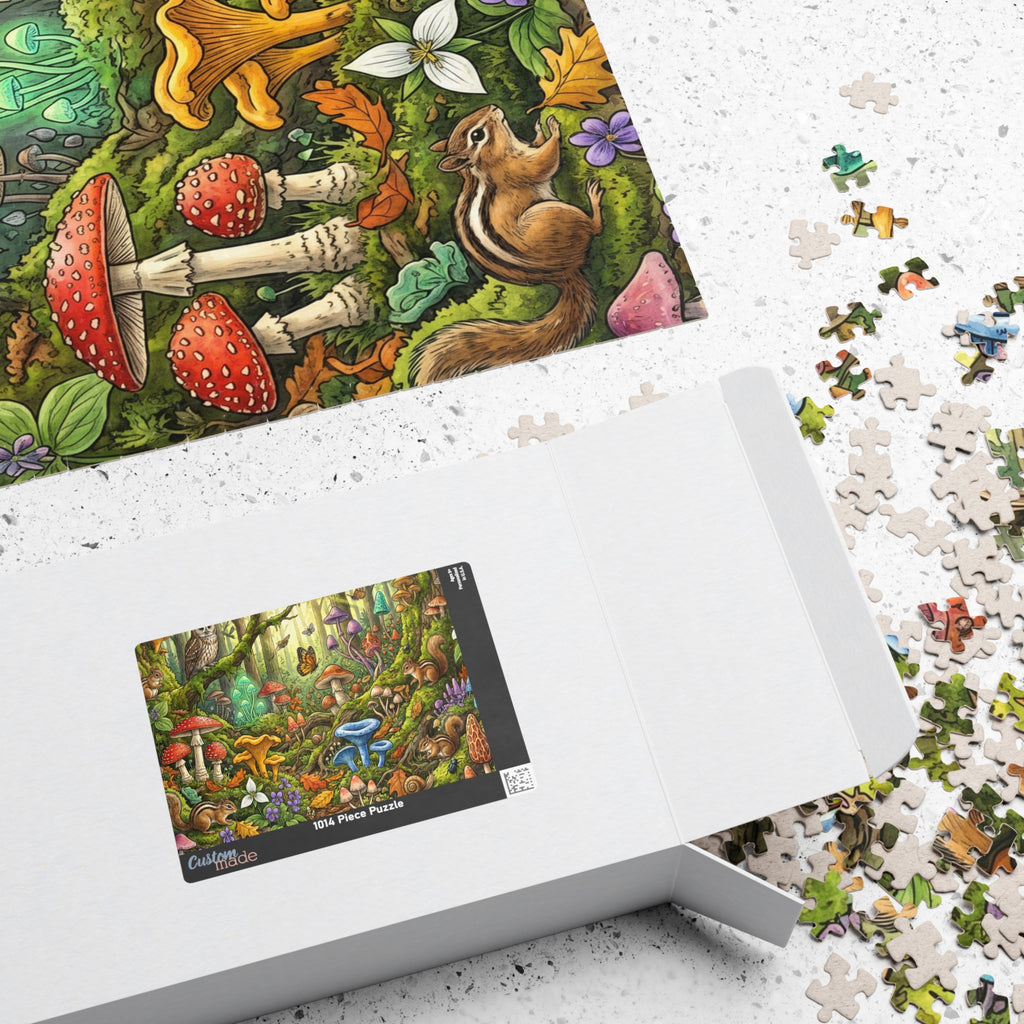 Mushroom Jigsaw Puzzle - Rooted in Nature Minimalist Design | 1014 Piece