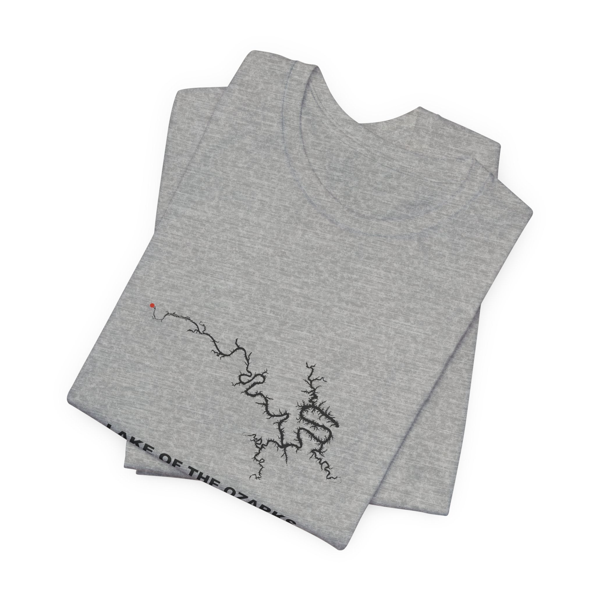 Lake of the Ozarks Map Silhouette Tee | Missouri Lake Life Shirt